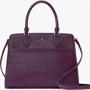 Kate Spade Medium Madison Satchel Bag in Ripe Plum